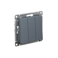 Выключатель 3-кл. СП AtlasDesign 10А IP20 (сх. 1+1+1) 10AX механизм грифель SE ATN000731