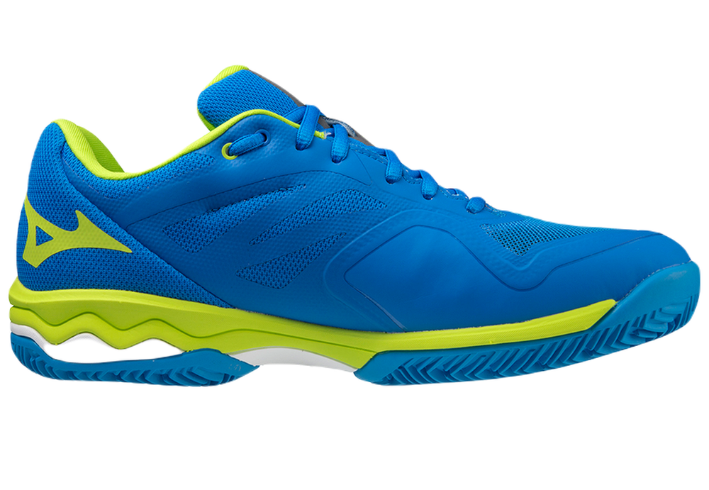 Мужские кроссовки для Падел Mizuno Wave Exceed Light Padel - peace blue/acid lime/white