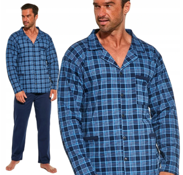 Пижама мужская на пуговицах с длинным рукавом и брюками Cornette 114/48