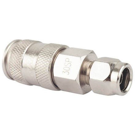 Пневматическое быстроразъёмное соединение с  обжимным креплением PU шланга Ø 6.5х10 мм Harrison HRS-30SPA