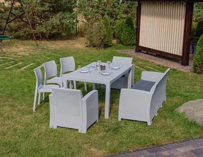Комплект мебели в сад Lana Dining XL, светло-серый
