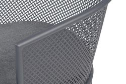 "Прометей" стул, каркас из стали темно-серый (RAL7024) муар, ткань темно-серая 027