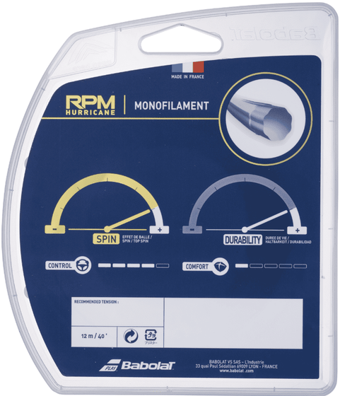 Теннисная струна Babolat RPM Hurricane - 1.25 Set (12 м), арт. 241141-113