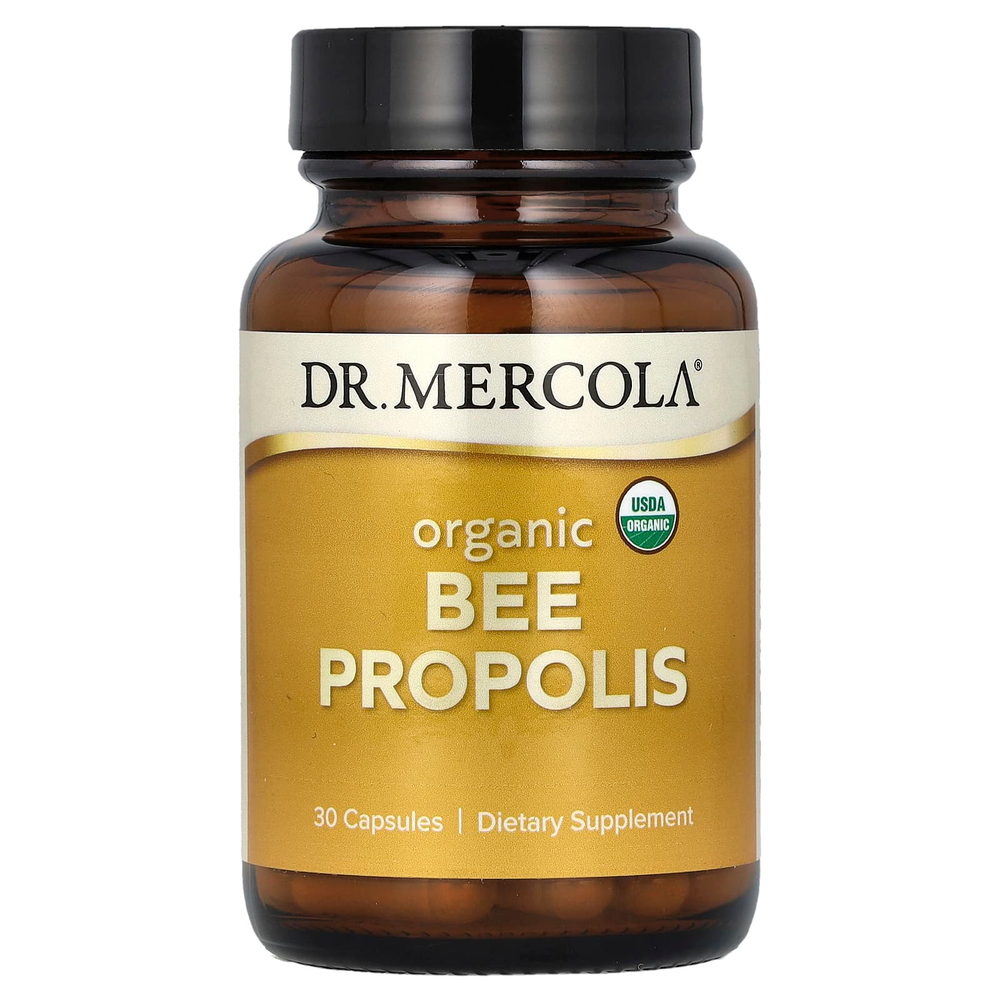 Dr. Mercola, органический пчелиный прополис, 30 капсул (125 мг в капсуле)