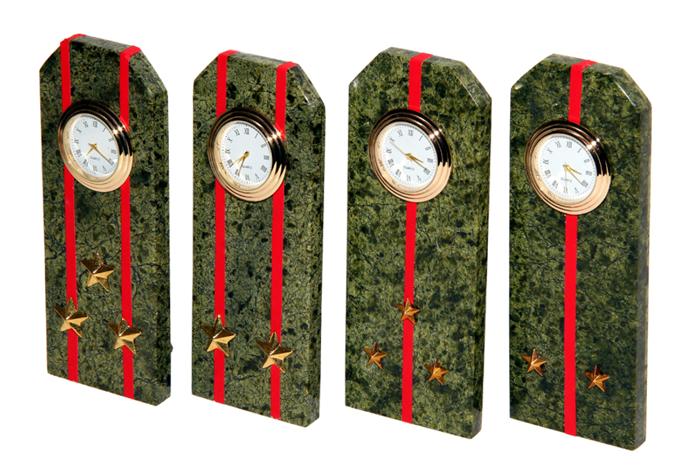 Часы-погон" Подполковник" 16-6-5см вес 300гр.