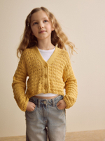 Кардиган вязаный для девочки Next E66-128, Горчичный