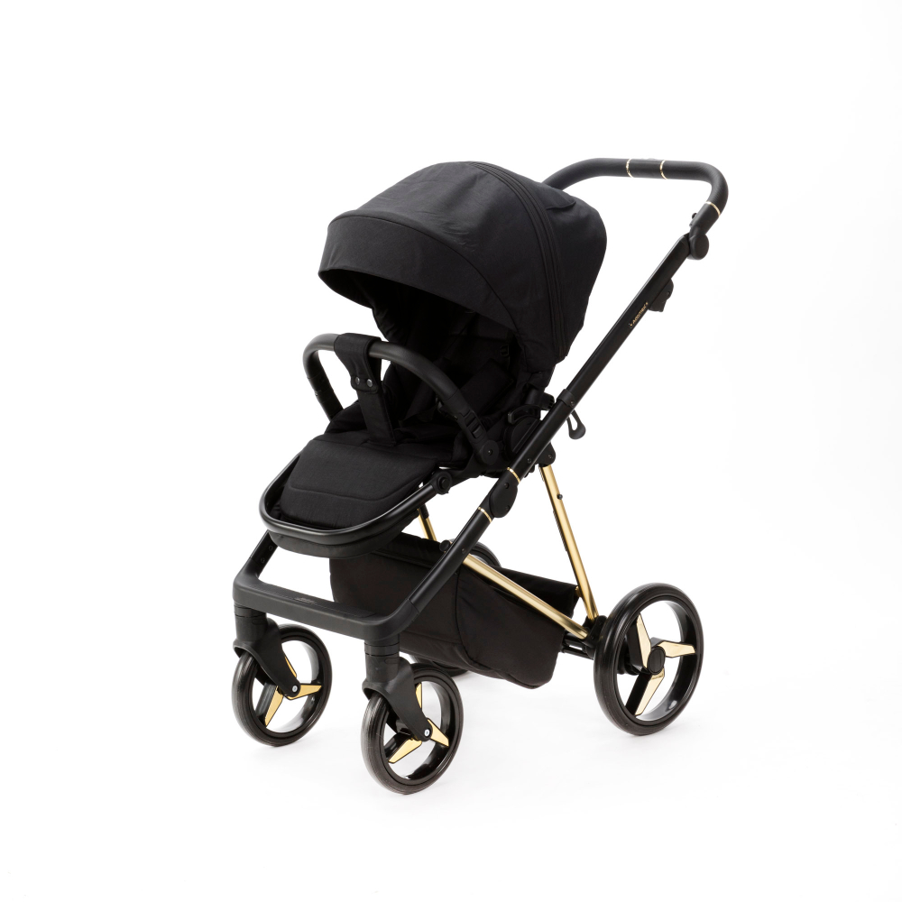 Детская универсальная коляска Adamex Quantum Star Q-STAR50 (2в1) Черный, Золото