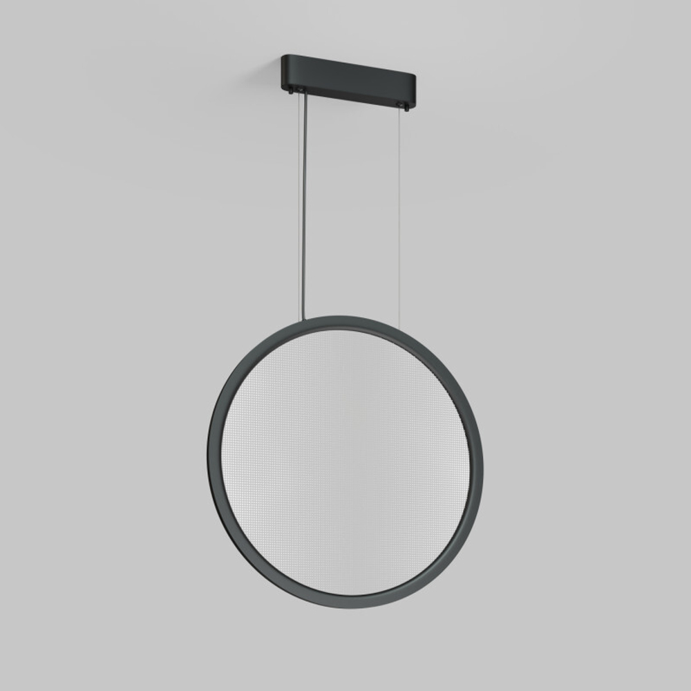 Подвесной светильник вертикальный VEIL, 35 Вт, ?600?2100 мм, LED 2700-6000K, IP20, пульт Д/У (в комплекте), черный, алюминий, акрил