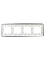 BRITE Рамка 4-местная РУ-4-1-Бр металл алюминий RE IEK