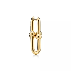 Серьги из жёлтого золота 18k,Tiffany ⚜️Hard Wear medium Link