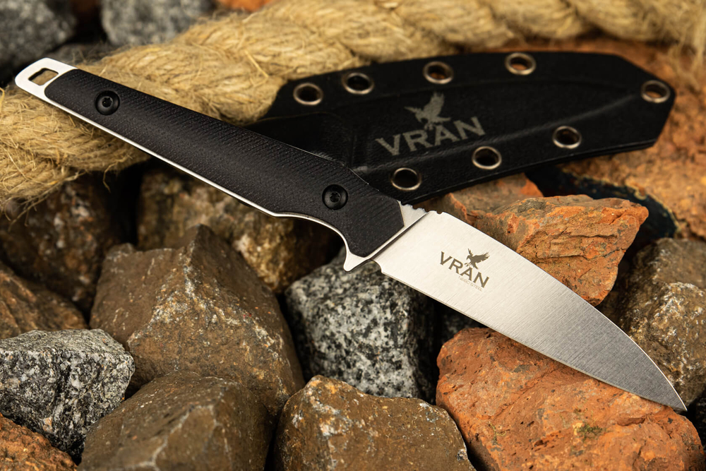 Туристический нож (EDC) Vran N690 StoneWash Black