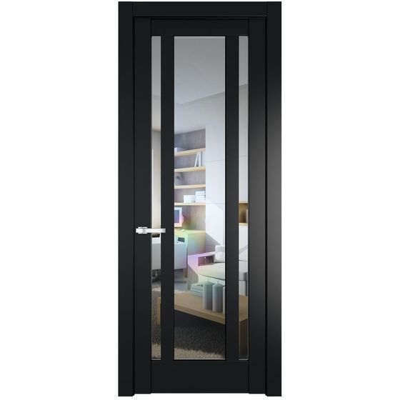 Межкомнатная дверь эмаль Profil Doors 3.5.2PM блэк остеклённая