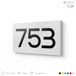 Номер на дверь 753, табличка на дверь для офиса, квартиры, кабинета, аудитории, склада, белая 120х70 мм, Айдентика Технолоджи