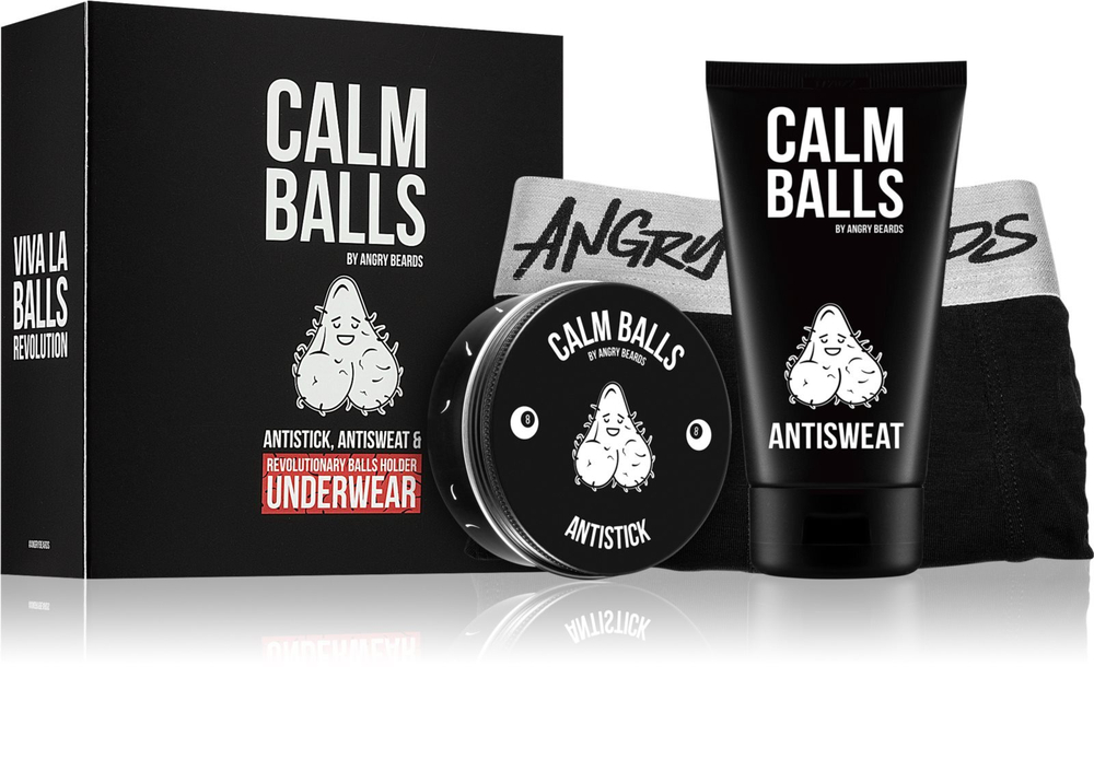 Angry Beards Antistick, Antisweat & Revolutionary Balls Holder Underwear - подарочный набор для мужчин /   / GTIN 8594205593136