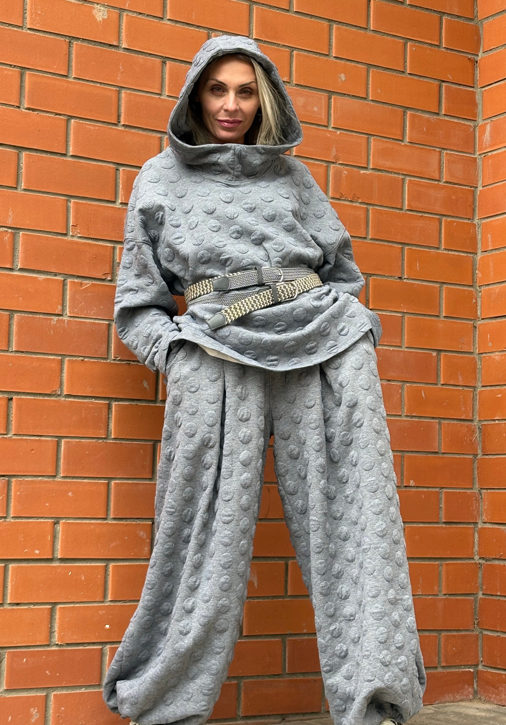 Брюки -палаццо /жаккард