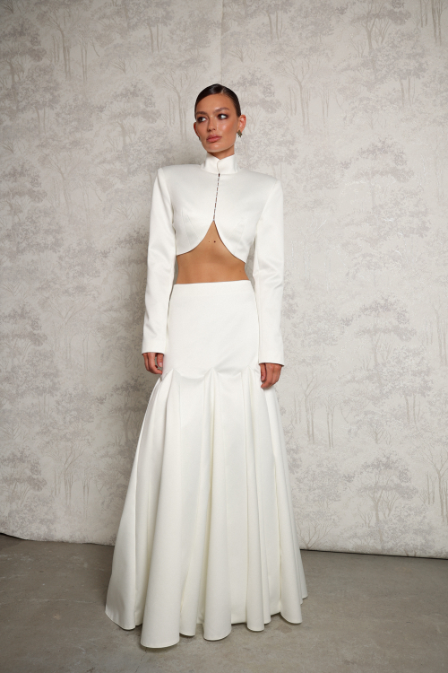 Юбка макси "моменты" молочная