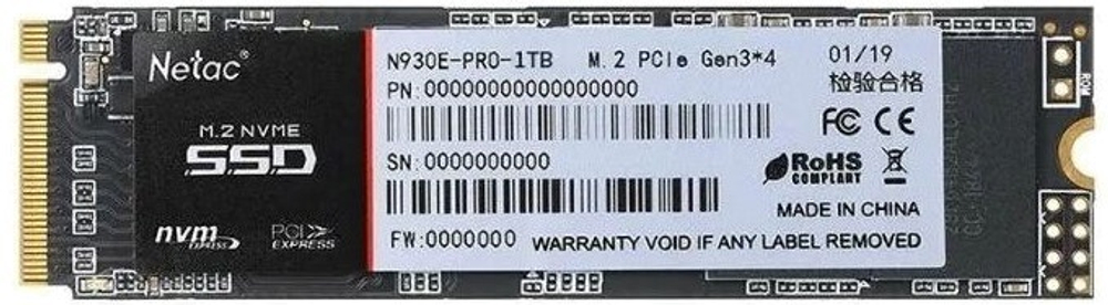 SSD Netac NT01N930E-001T-E4X 1024 ГБ