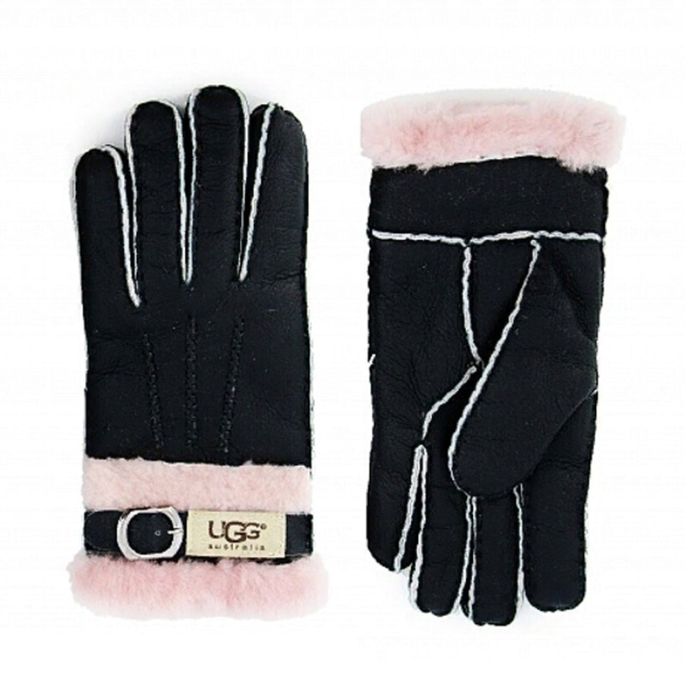 Перчатки UGG Fashion Belt Glove Black Pink