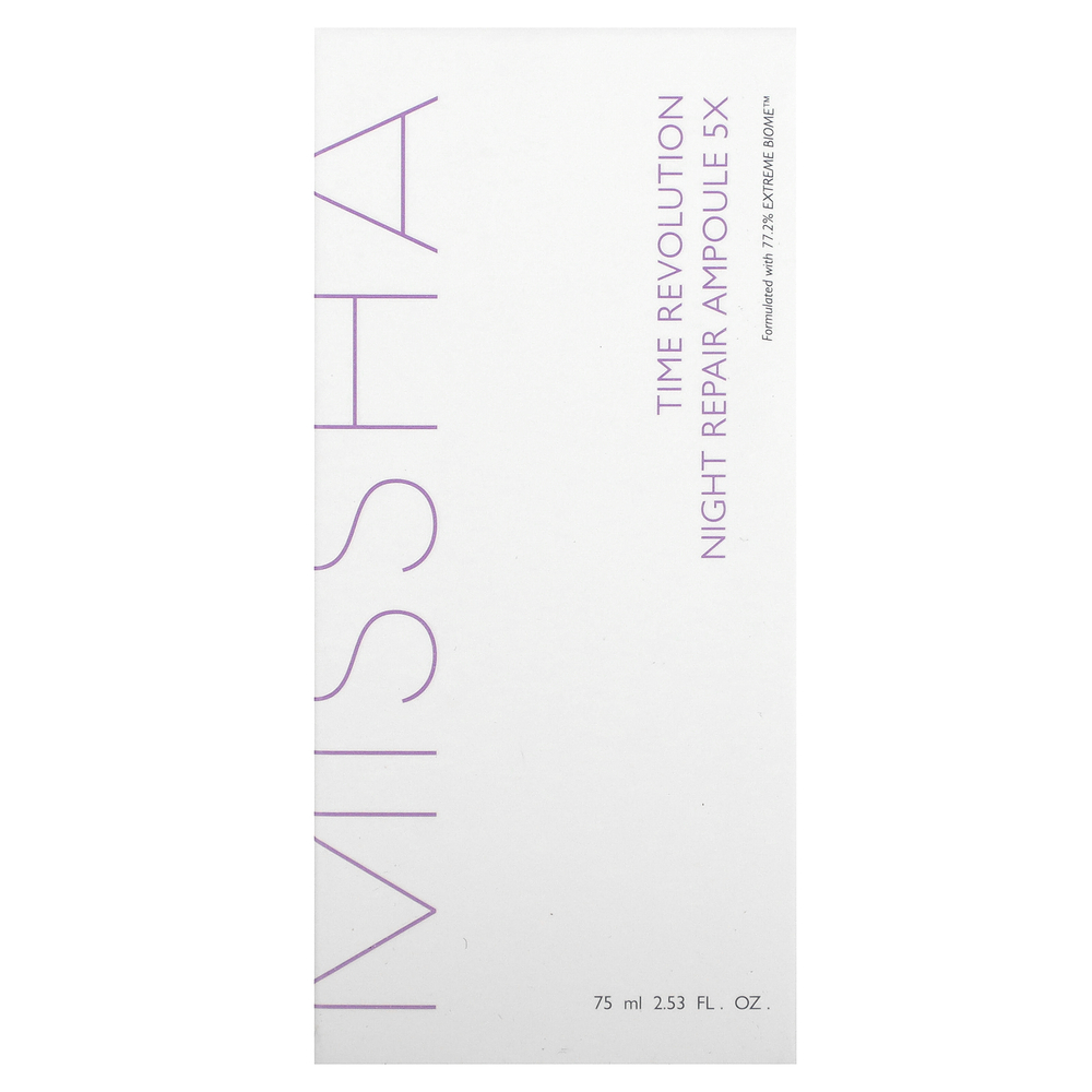 Missha, Time Revolution, ночная восстанавливающая ампула 5X, 75 мл (2,53 жидк. Унции)