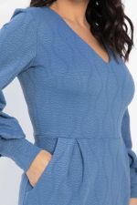 Платье с поясом Безупречный силуэт (синее) П14512-10М LT Collection