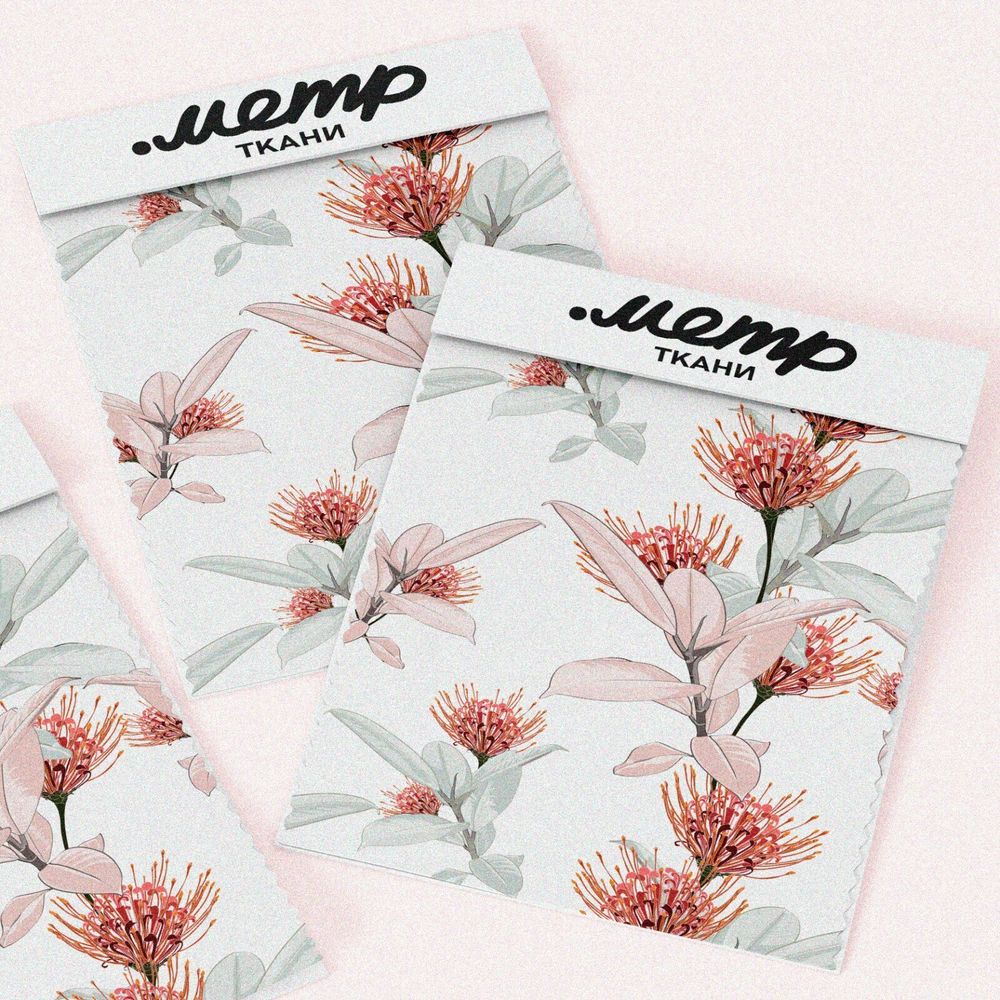 Ткань таффета очаровательный фантастический цветок