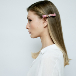 Бант "Стрекоза" пыльная роза с декором