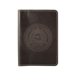 Обложка Всевидящее око темно-коричневая кожа