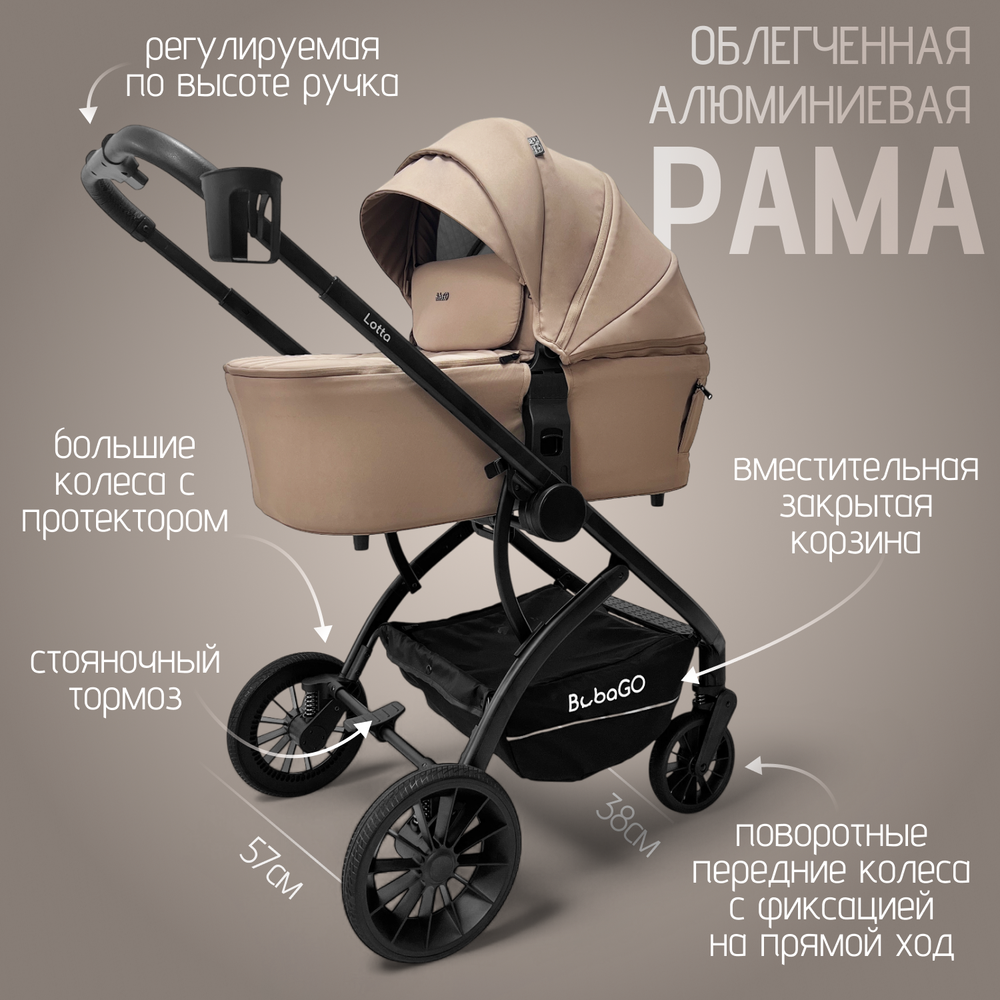 Модульная коляска BubaGO Lotta Thermo 3в1
