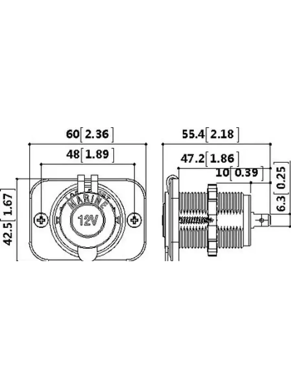 Розетка 12В (прикуриватель) RIF22-4-1008500