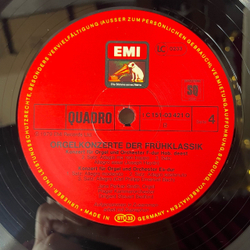 Винтажная виниловая пластинка LP Jane Parker-Smith, Carl Philipp Emanuel Bach Бах, Orgelkonzerte Der Fruhklassik Ранние Классические Органные Концерты (Германия 1979) Quadraphonic