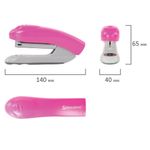 Степлер №24/6, 26/6 BRAUBERG "Original", до 25 листов, розовый, 227773