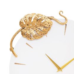 Часы настенные Monstera Deliciosa (Монстера) Айс Амбер