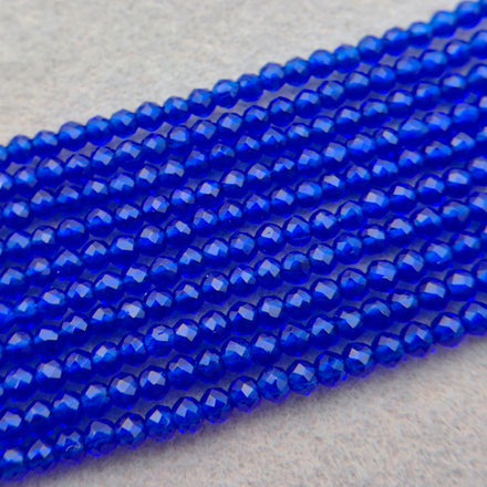 Бусины граненые, Sapphire