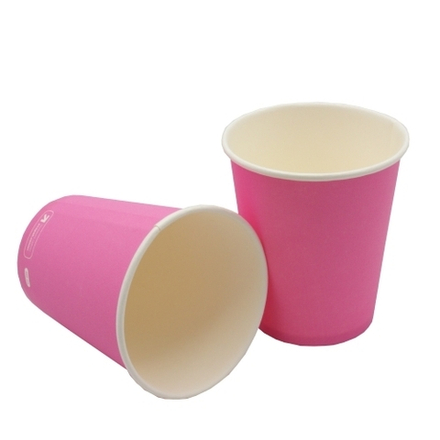 Стаканы бумажные однослойные 200/260мл SP9 розовые (50/1000шт)