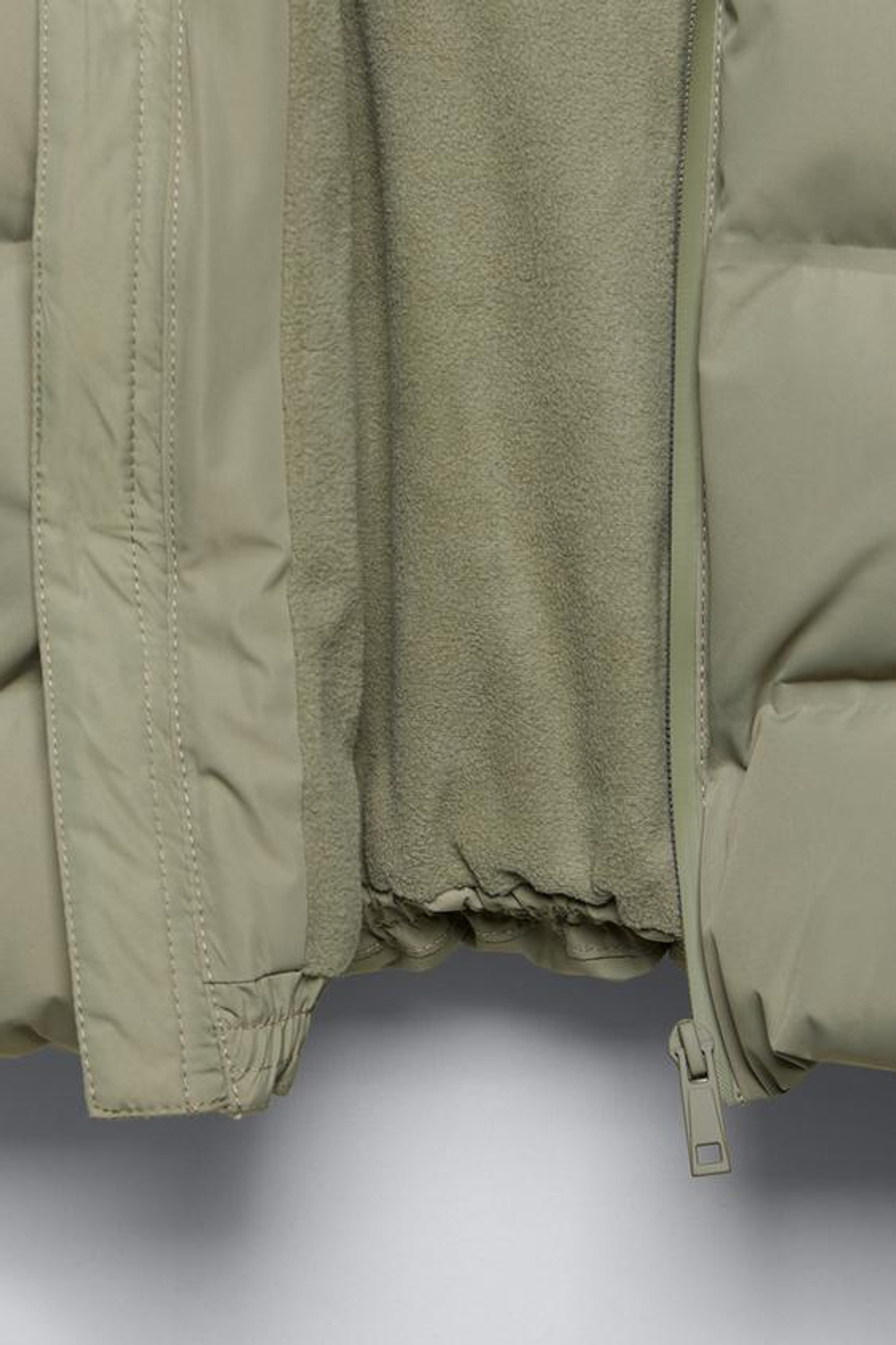 ZARA СТЕГАНАЯ КУРТКА WATER-REPELLENT, ПЫЛЬНЫЙ ХАКИ