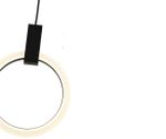 Подвес Азалия черный d30 h300 Led 15W (4000K) (корпус w30*40)