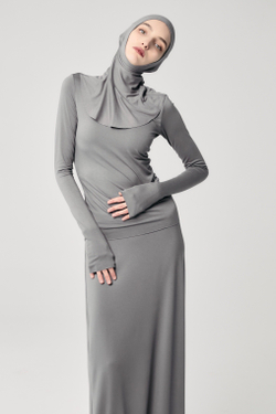 Лонгслив «Силуэт» серый