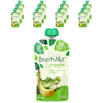 Beech-Nut, овощи, для детей от 6 месяцев, цукини, шпинат и банан, 12 паучей по 99 г (3,5 унции)
