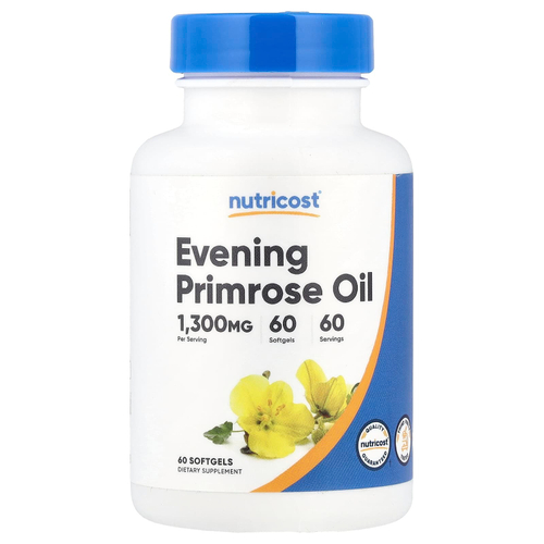Nutricost, масло первоцвета вечернего, 1300 мг, 60 капсул