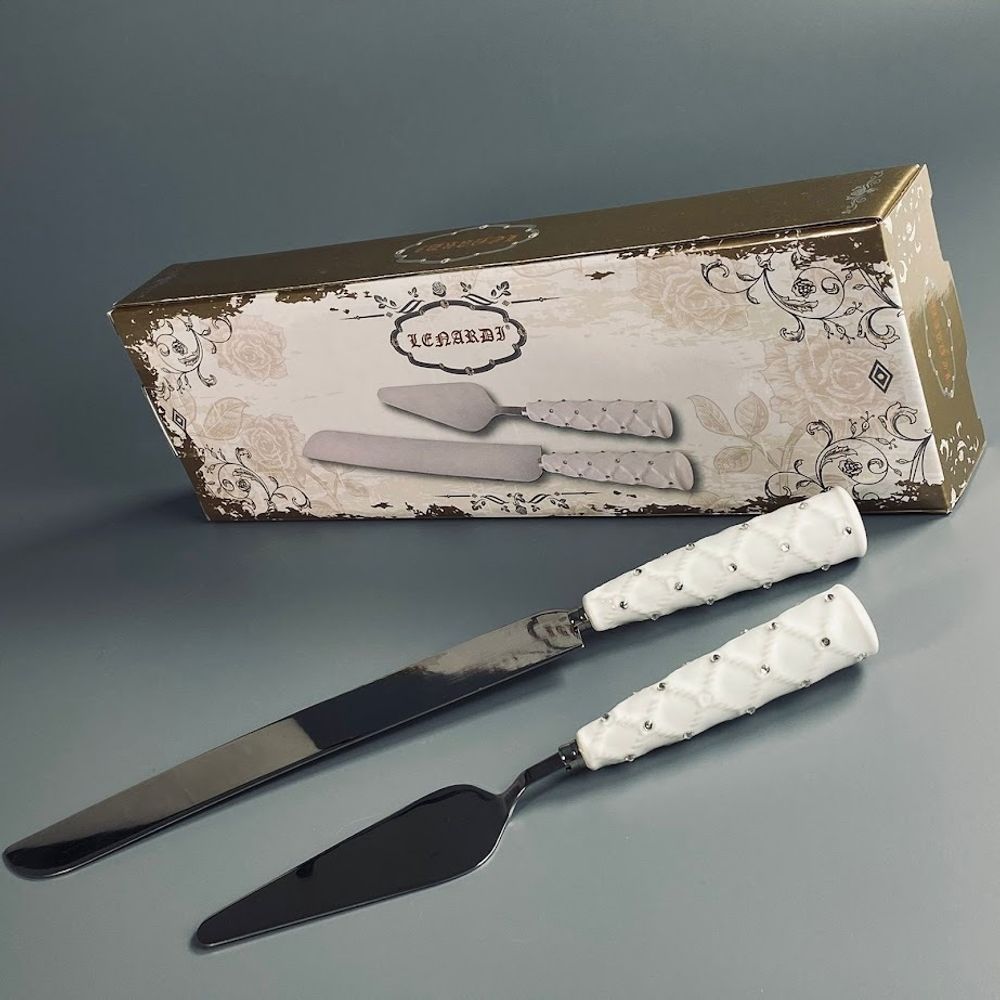 Lenardi 110120 Набор для торта лопатка и нож СЕВЕРНОЕ СИЯНИЕ в под. уп (х18)Керамика
