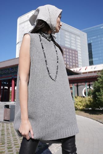 Серый удлиненный жилет Baguette