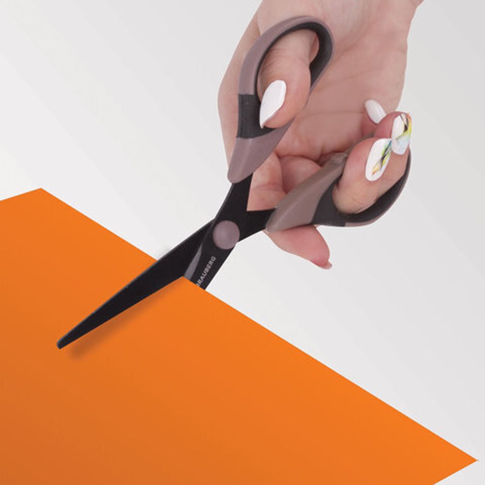 Ножницы BRAUBERG "Special" 165 мм, тефлоновое антискользящее покрытие, 2-х сторонняя заточка, 236787