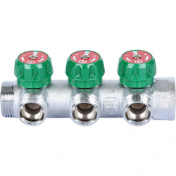 Коллектор распределительный 1", 3 отвода 3/4" EU