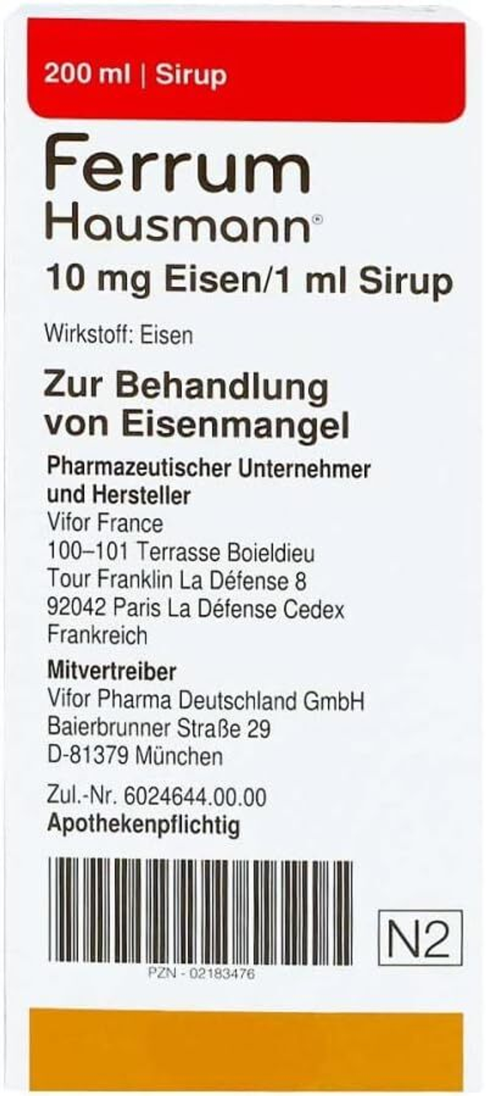 Vifor Pharma - Ferrum Hausmann - 30ml