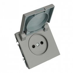 Розетка с заземлением и со шторкой, с крышкой Stekker Эмили 49956