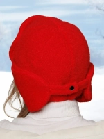 Шапка ушанка зимняя вязаная на флисе