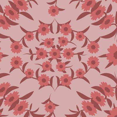 Floral geometric fantasy   floral damask