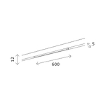 ST667.436.10 Магнитный трековый светильник Черный LED 1*10W 3000K 710Lm Ra&gt;80 100 IP20 L600xW5xH12 24V SUPER5