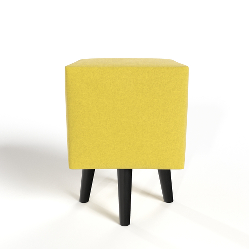 Пуф квадратный на высоких ножках Фантазёр D-6 (Жёлтый) в офис, дом, салон красоты, прихожая, гостиная, на кухню, в кафе, в зону ожидания, в коридор, к туалетному столику. Банкетка, подставка.