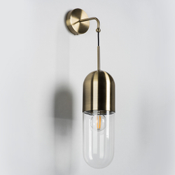 690511 Бра RAMO 1х40W E27 БРОНЗА/ПРОЗРАЧНЫЙ